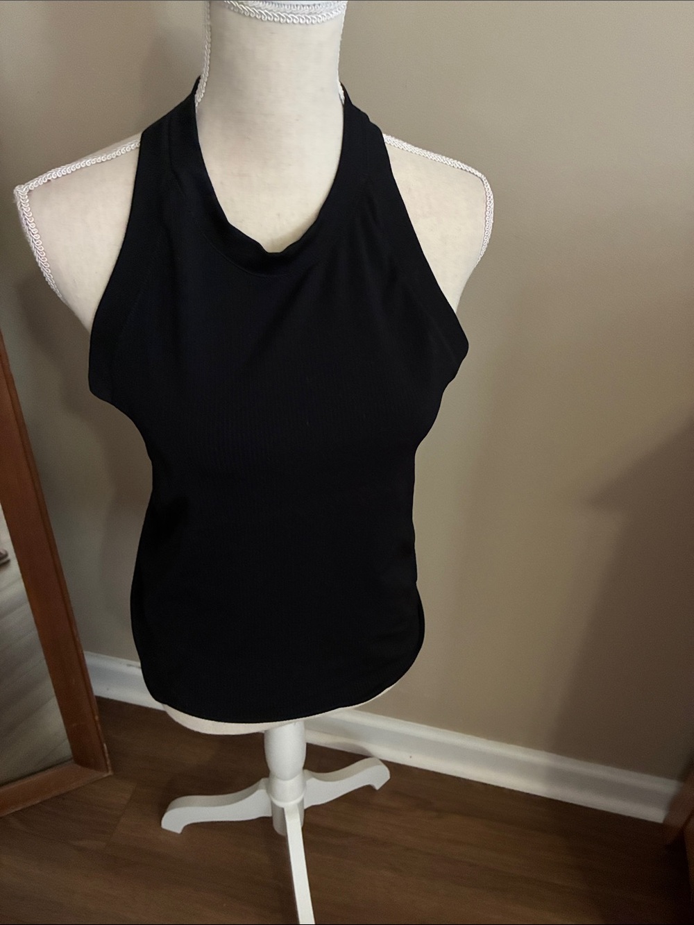 Athleta Black High-Neck Racerback Tank